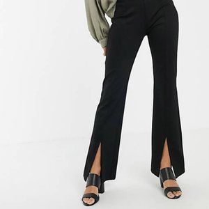 & Other Stories Split Hem Flared Trousers Flat Fro